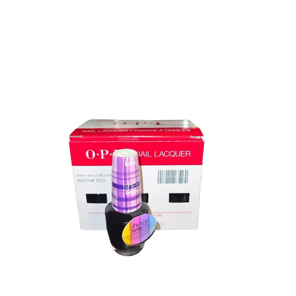 OPI Nail Polish Don't Violet Me Down Sheer Tints Top Coat 0.5 Fl Oz Lot Of 6